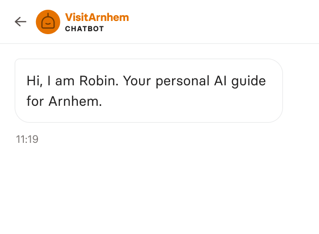 Chatbot Tourism Veluwe Arnhem Nijmegen